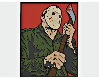 Horror v6 Layered Design for cutting, Horror Vector file for laser and paper cut, Scary movie Vector SVG Mandala for Cricut