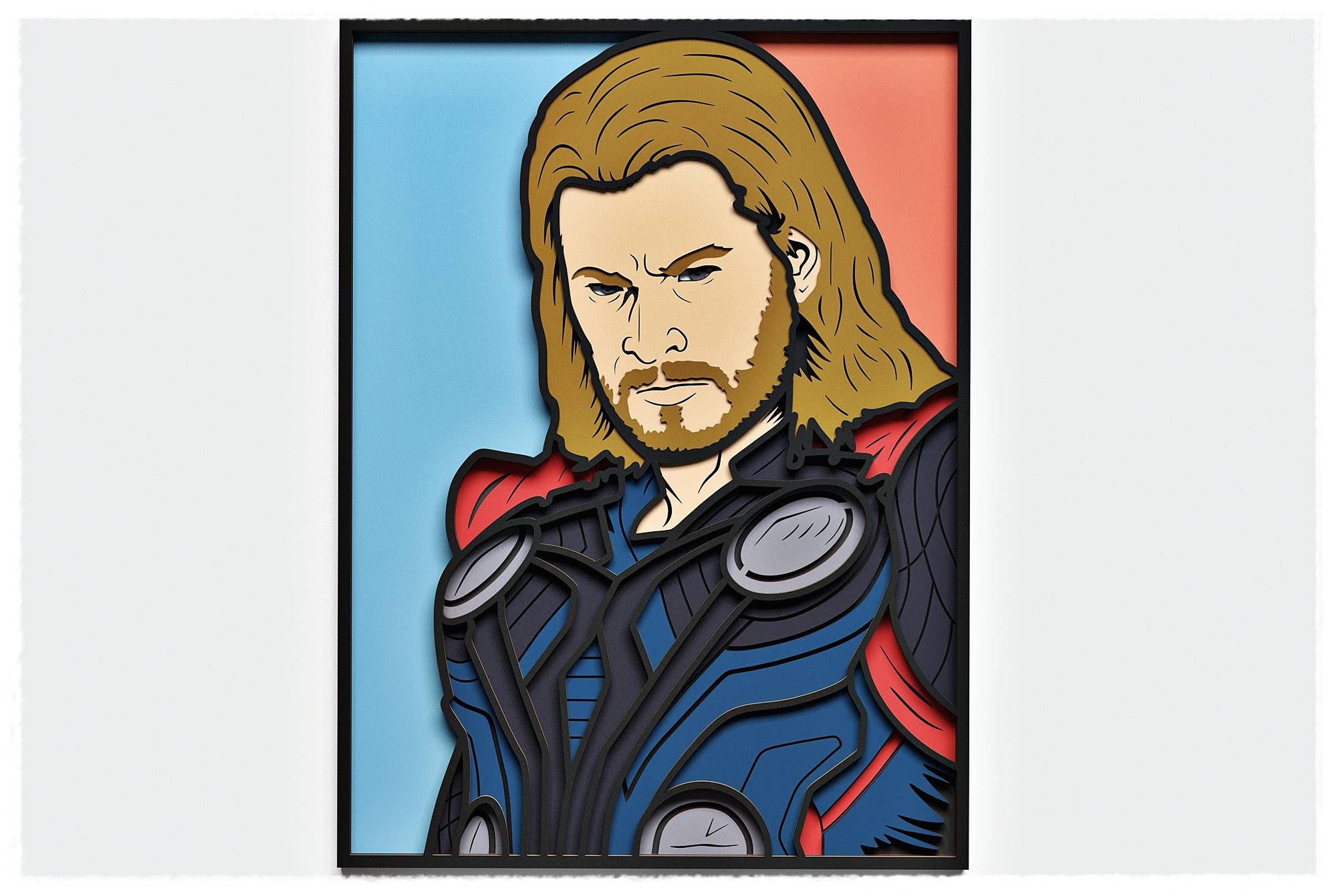 Thor Layered Design for Cutting Superhero Vector File for - Etsy