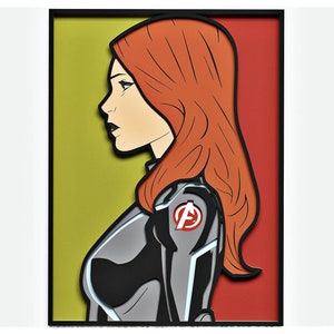 Hero Woman v3 Layered Design pour la découpe, Fichier vectoriel Superhero pour découpe laser et papier, Superhero Vector SVG Mandala pour Cricut, Glowforge