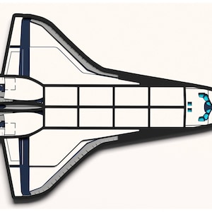 Design em camadas do ônibus espacial para corte, arquivo vetorial para corte a laser e papel, mandala SVG vetorial do ônibus espacial para Cricut, Glowforge, etc.
