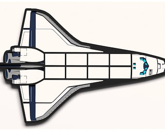 Space Shuttle Layered Design for cutting, Vector file for laser and paper cut, Space Shuttle Vector SVG Mandala for Cricut, Glowforge, etc.