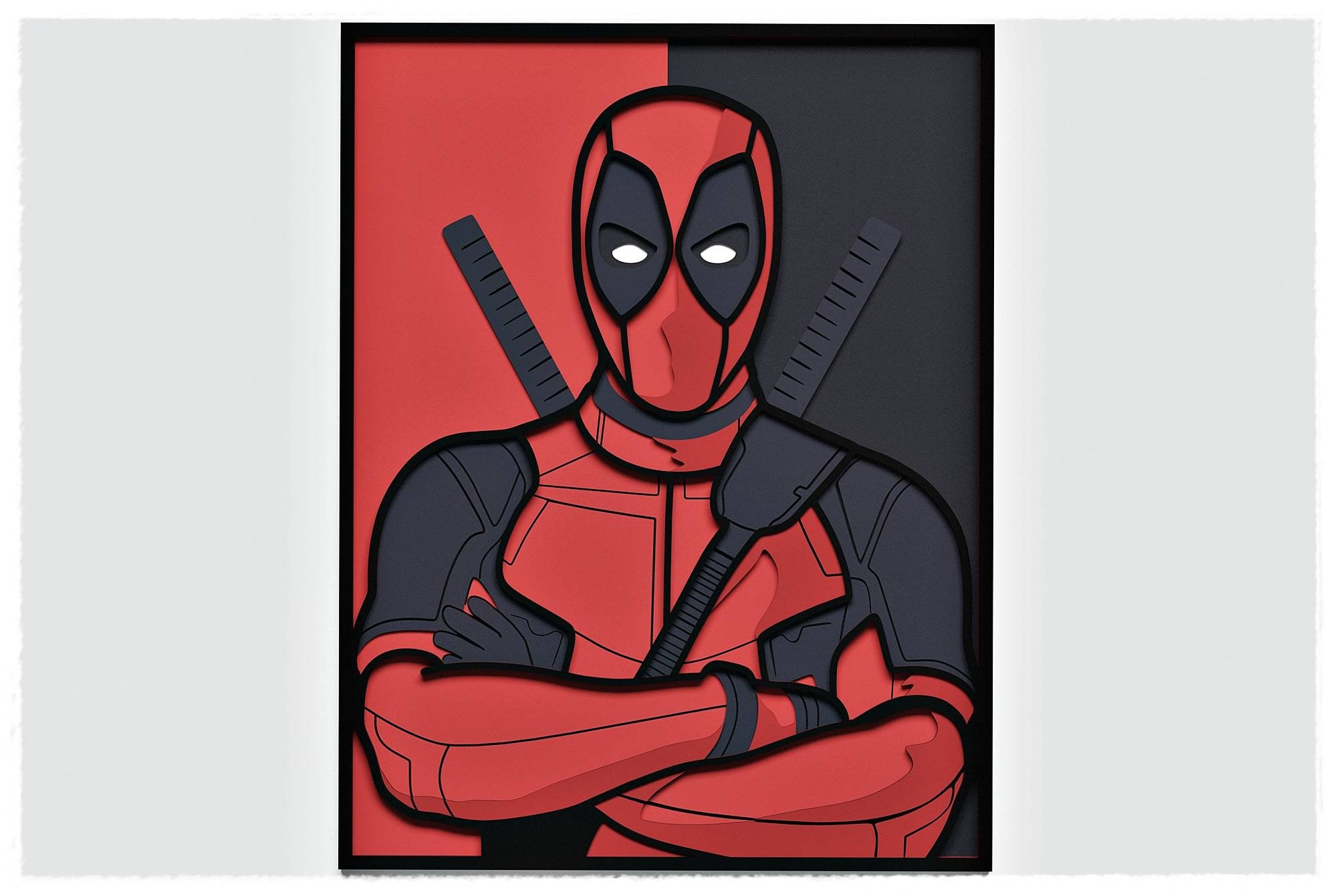 Deadpool auf Schrumpffolie gemalt und schon wird ein Anhänger