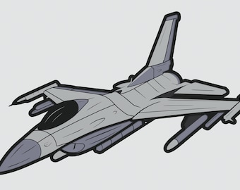 Jet Fighter Layered Design for cutting, Vector file for laser and paper cut, Jet Fighter Vector SVG Mandala for Cricut, Glowforge, etc.