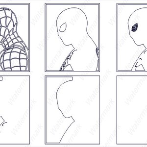 Web Guy Layered Design for cutting, Web Guy Vector file for laser and paper cut, Web Guy Vector SVG Mandala for Cricut image 7