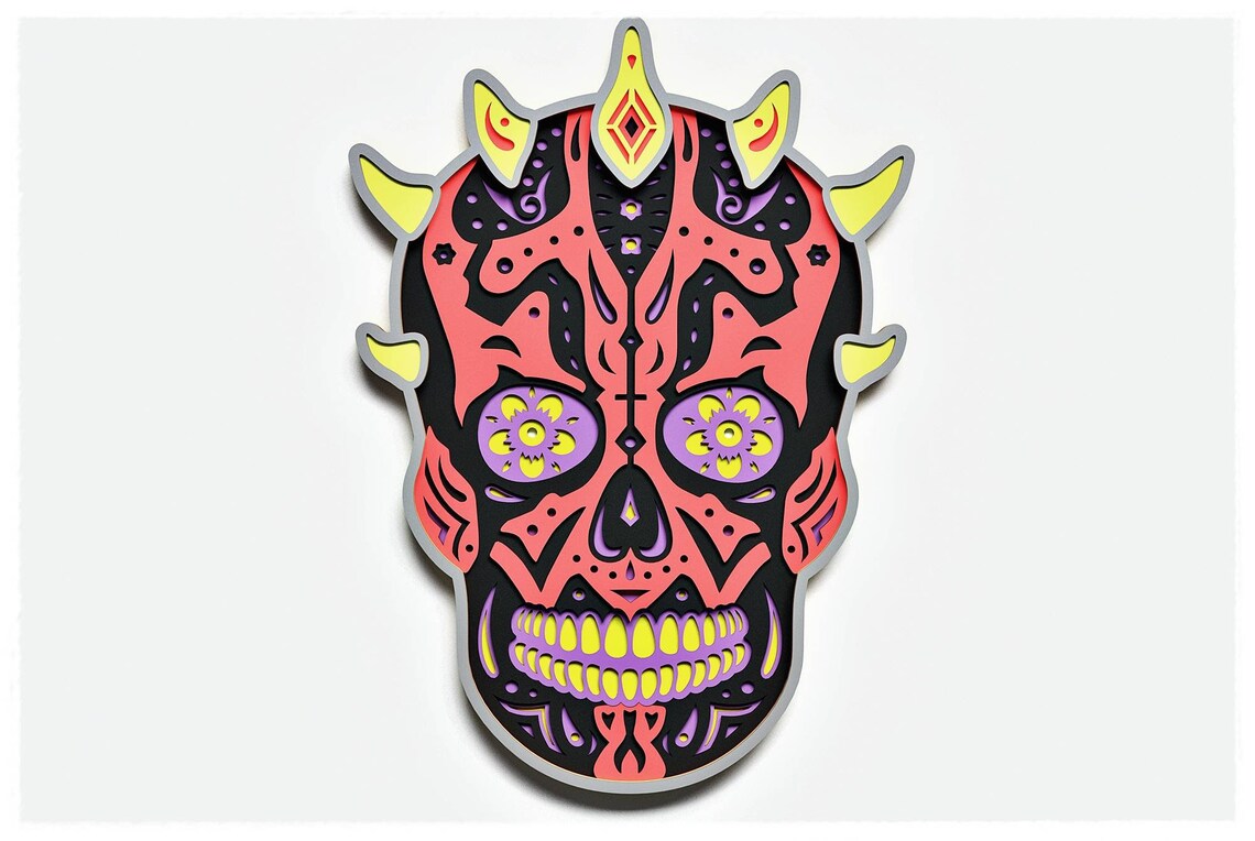 Villian V3 Layered Design for Cutting Space Villian Vector Etsy