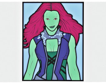 Alien Hero v3 Layered Design for cutting, Comic Book Alien Vector file for laser and paper cut, Alien Vector SVG Design Cricut, Glowforge