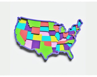 USA Map Layered Design for cutting, Vector file for laser and paper cut, USA Map Vector SVG Mandala for Cricut, Glowforge, etc.