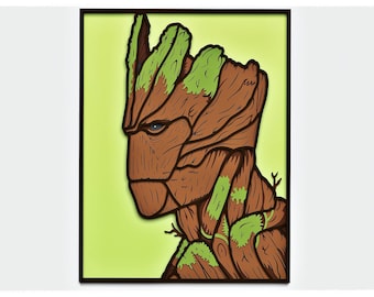 Alien Hero Layered Design for cutting, Comic Book Alien Vector file for laser and paper cut, Alien Vector SVG Mandala for Cricut, Glowforge