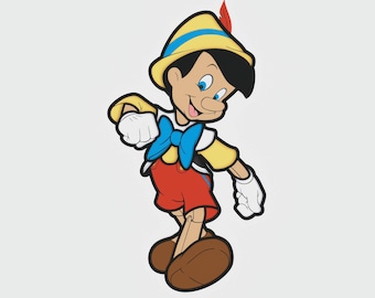 Pinocchio Layered Design for cutting, Pinocchio Vector file for laser and paper cut, Pinocchio Vector SVG Design for Cricut