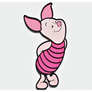 Cartoon Pig Layered Design para corte, Pig Vector archivo para láser y corte de papel, Animated Pig Vector SVG Mandala para Cricut