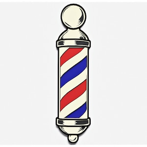 Barber Pole Layered Design for cutting, Vector file for laser and paper cut, Barber Pole Vector SVG Mandala for Cricut, Glowforge, etc.