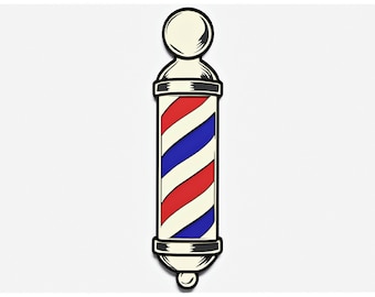 Barber Pole Layered Design for cutting, Vector file for laser and paper cut, Barber Pole Vector SVG Mandala for Cricut, Glowforge, etc.
