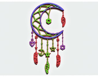 Dream Catcher Layered Design for cutting, Dream Catcher mandala for laser and paper cut, Dream Catcher Vector Mandala for Cricut, Glowforge