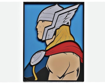 Thor v2 Layered Design for cutting, Superhero Vector file for laser and paper cut, Superhero Vector SVG Mandala for Cricut, Glowforge