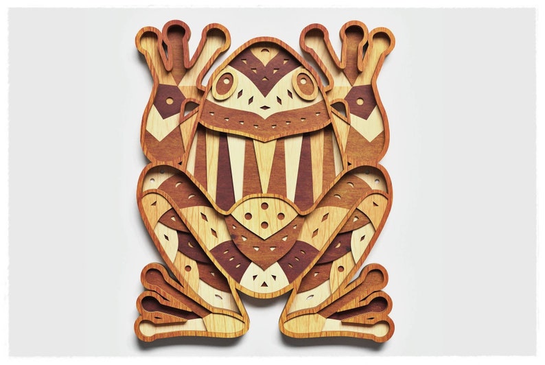 Frog Layered Design for Cutting Frog Files for Laser and | Etsy