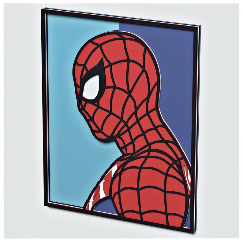 Web Guy Layered Design for cutting, Web Guy Vector file for laser and paper cut, Web Guy Vector SVG Mandala for Cricut image 4