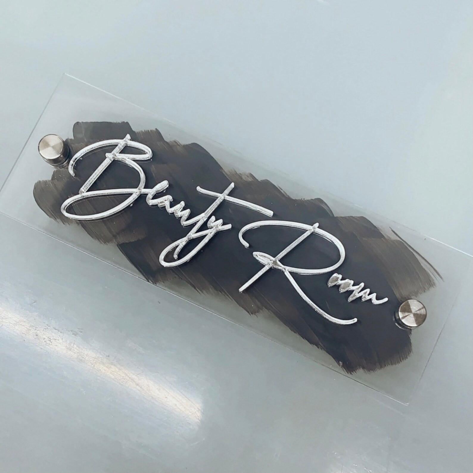 Acrylic Paint Door Sign Paint Splash Custom Signs Salon Etsy