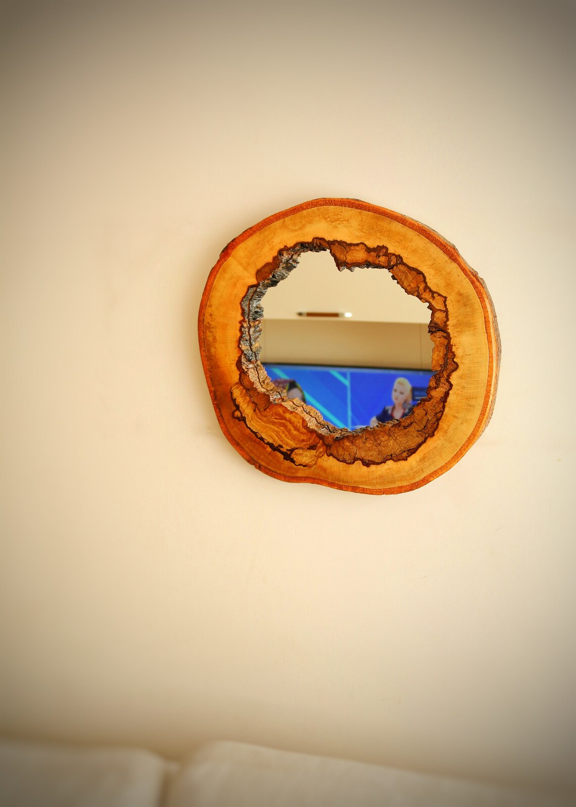 Only Frame wood Mirror Frame Live Edge Wood Natural Wood Etsy