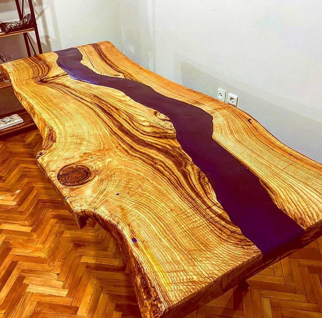 Epoxy Table Live Edge Epoxy Table Resin River Table Custom Etsy