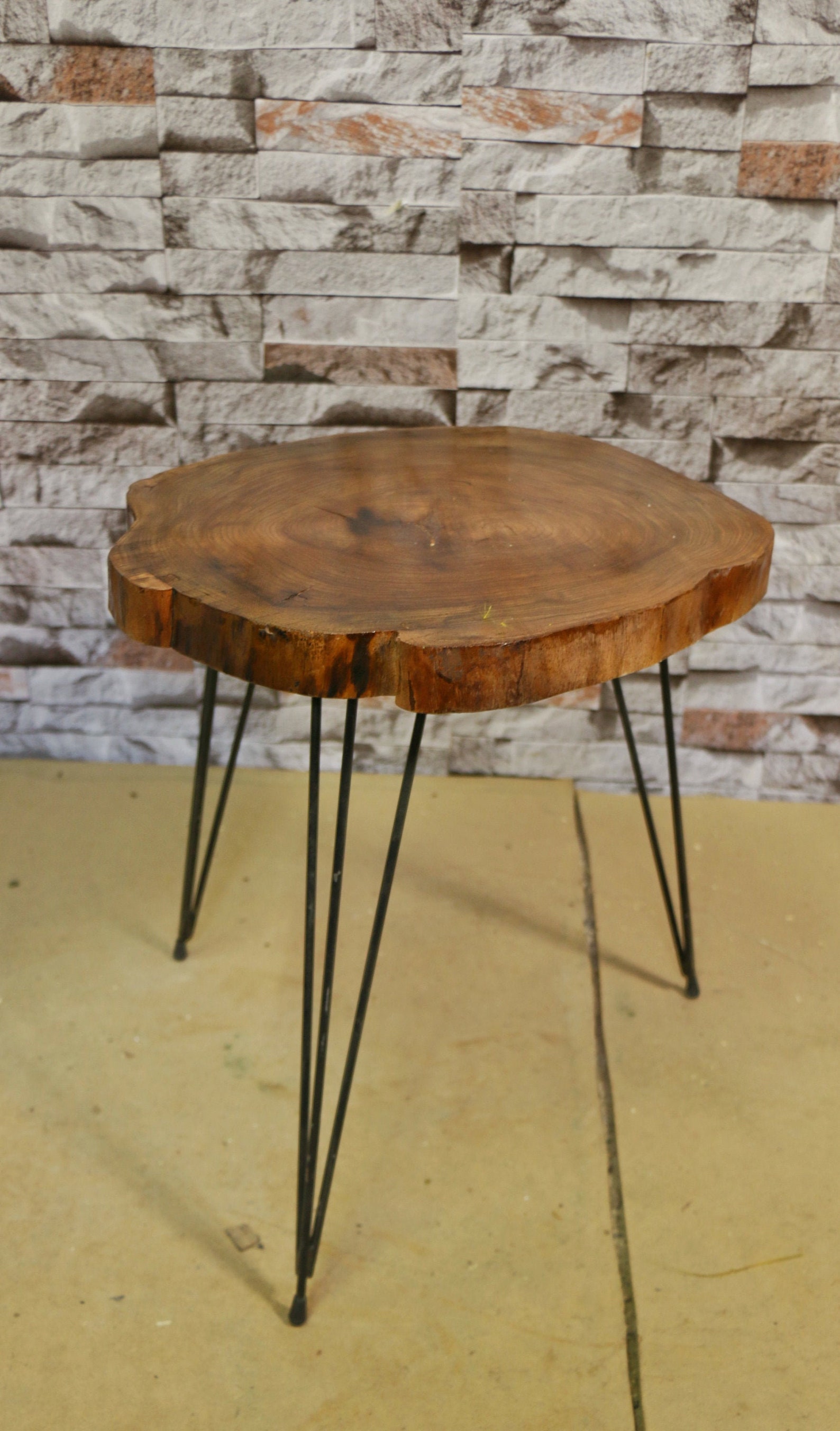 Live Edge Coffee Table Round Coffee Table Wood Slab Rustic Etsy