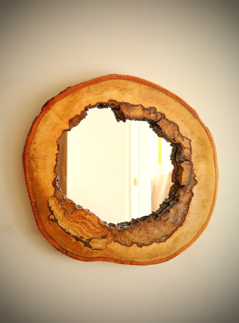 Only Frame wood Mirror Frame Live Edge Wood Natural Wood - Etsy
