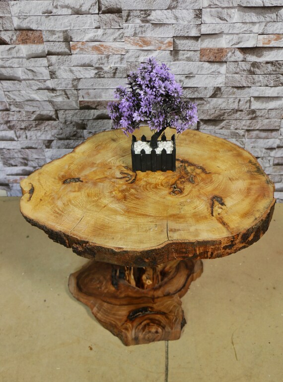 Live Edge Coffee Table Round Coffee Table Wood Slab Rustic Etsy