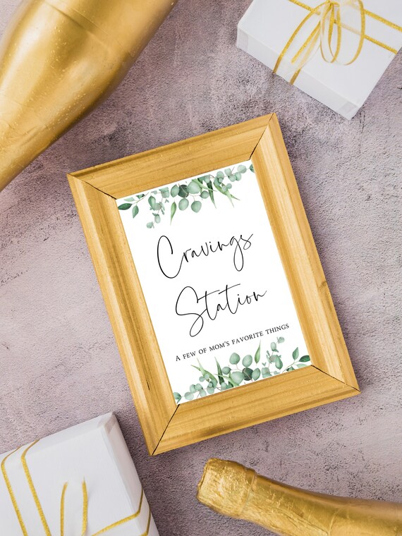 Baby Shower Table Signs Cravings Station Printable Baby | Etsy