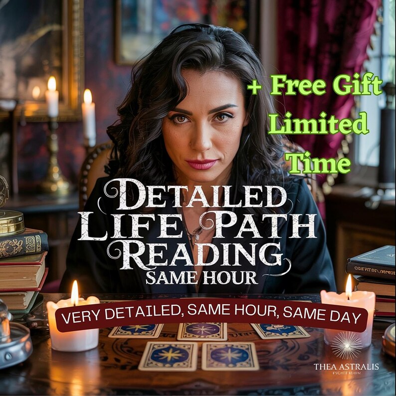 Same day life path reading with detailed soul purpose analysis. Discover your true calling, life mission, and spiritual gifts through Akashic Records access. Includes karmic healing guidance and free soul activation guide. 15+ years experience in soul purpose readings. Fast 24-hour delivery. Perfect for finding life direction, career guidance, and spiritual awakening. Order now for transformational insight into your soul's journey!