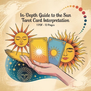 Guide complexe d'interprétation de la carte de tarot Le soleil, symbolisme du tarot, carte Rider Waite, sorcière, grimoire, oracle, jeu de cartes, débutant avancé