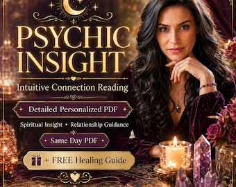Psychic Love Reading, Intuitive Connection Reading, Same Day PDF, Spiritual Insight, Relationship Guidance Reading + FREE Healing Guide