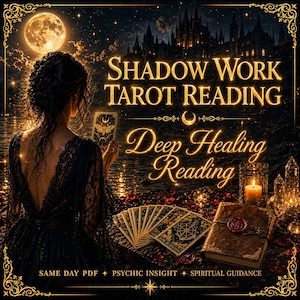 Shadow Work Tarot Reading | Deep Healing Reading | Personalized PDF | Psychological Tarot | Inner Work | Self Discovery