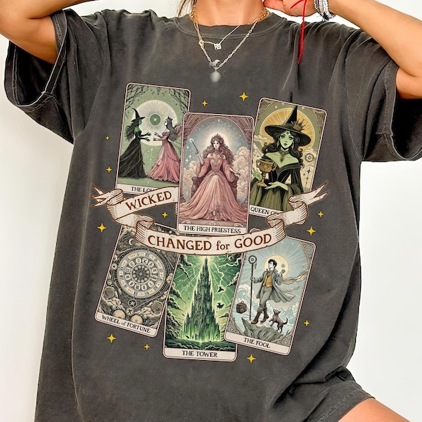 Wicked Tarot Card T-Shirt, Witch Movie Fan Gift