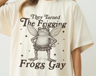 Camiseta divertida del orgullo gay con rana, camiseta con gráficos LGBT
