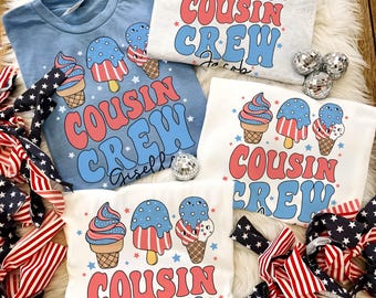 Cousin Crew 4th of July Shirt, Matching Independence Day Tee
