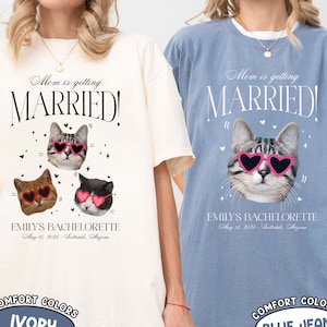 Funny Custom Bride&#39;s Cat Bachelorette Shirt, Personalized Bride Pet Shirt, Bachelorette Party Favors, Bridal Party Tees, Bridesmaid shirt