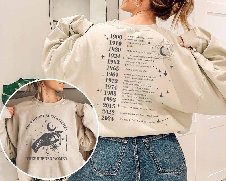 Feminist Witch Shirt, They Burned Women, Women's Rights Sand