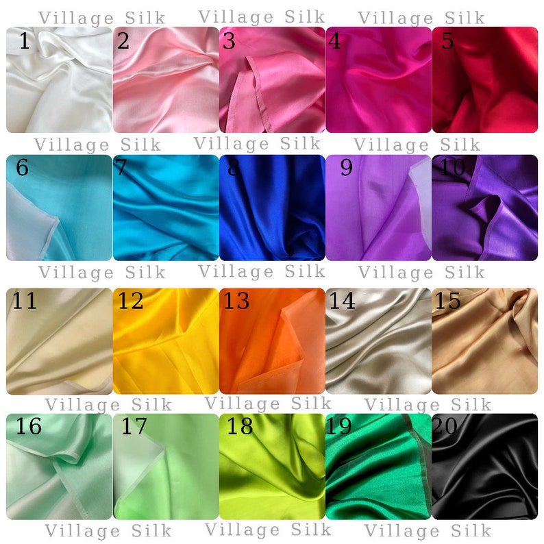 MULBERRY SILK SATIN Fabric by the Yard Natural Silk Soft Etsy