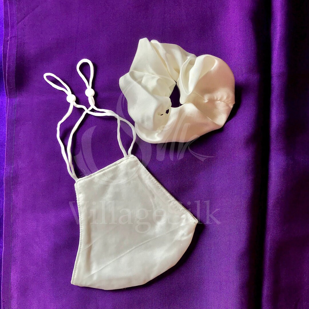 BUY 1 GET 1 FREE Buy 1 Silk Face Mask, Get 1 Scrunchies Same Color