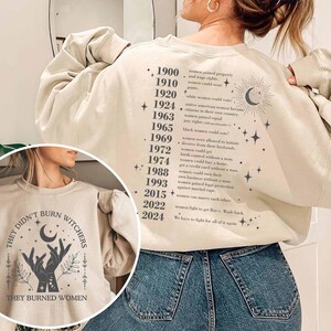 Feminist Witch Shirt, They Burned Women, Women's Rights image 5