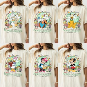 Disney Epcot International Flower & Garden Festival 2025 Shirt, Mickey and Friends Figment Orange Bird Family Vacation, Disneyland Trip Tee
