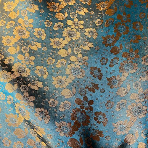 PURE MULBERRY SILK Fabric by the Yard Green Silk With Orange Etsy