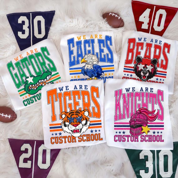 Custom School Spirit Shirts, Custom Preppy Mascot Shirt, Homecoming Mums Game Day Shirt, Mascot Football Shirt, School Pride Shirts