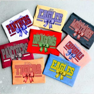 Custom Preppy Mascot Shirt, Favorite Team Shirt, Custom Mascot Shirts, School Spirit Mascot shirt Team Fans, Personalized Team Name Shirts