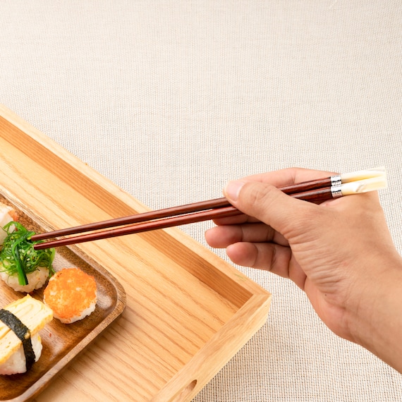Super VIP silver-rimmed rosewood round chopsticks. Free Personalized Engraving