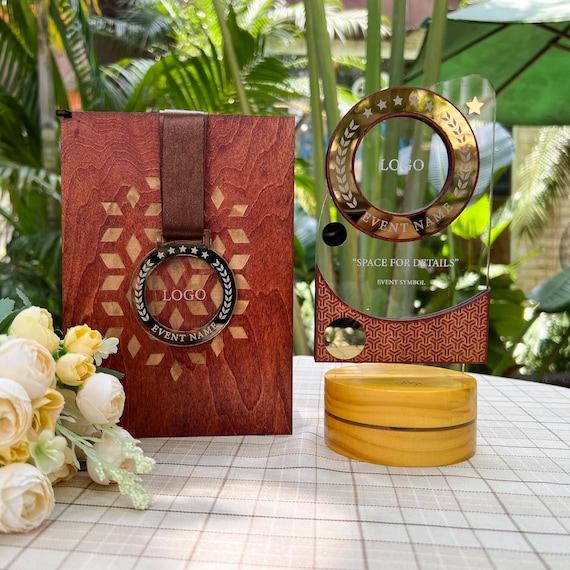 Premium Cup Trophy Award and Medal with Box Personalized Free engraving. Acrylic Trophy with Wood Gift. Cup Trophy With Base LED and Box.