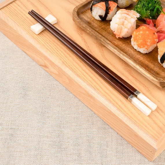 Super VIP silver-rimmed rosewood round chopsticks. Free Personalized Engraving