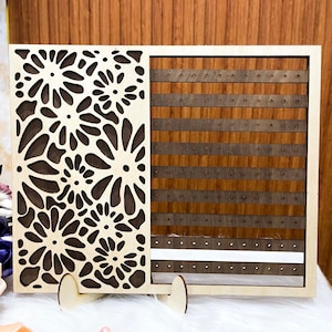 Earring Holder Handmade from Wood. jewelry stand, earring display, Earring Rack, Wooden jewelry organizer, Jewelry Accessories Gift for Her.