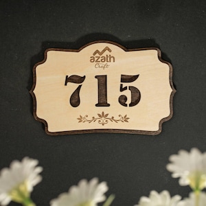 Customized Logo On The Room Number Plate, Sign for Hotel Signage Made of Wood, Apartment Door Sign, Vintage Room Numbers, Address Plaque.
