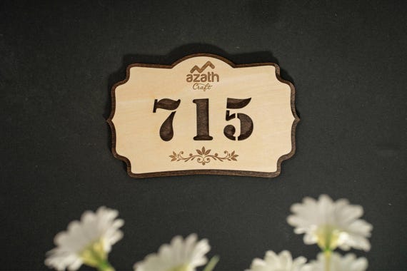 Customized Logo On The Room Number Plate, Sign for Hotel Signage Made of Wood, Apartment Door Sign, Vintage Room Numbers, Address Plaque.
