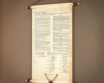 United States Constitution Wall Art - Constitutional Document Canvas Wall Décor - Historical Replica